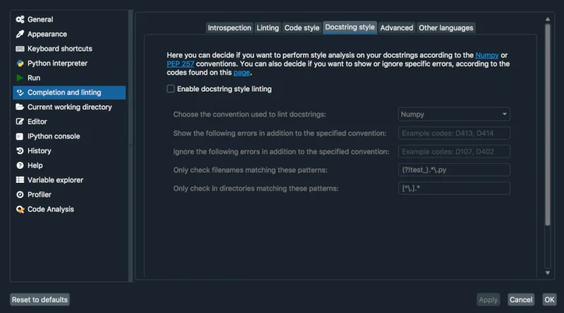 Docstring style preferences
