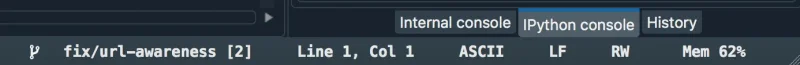 Spyder Status Bar Git