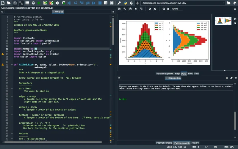 Spyder Plots pane